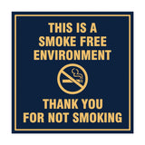 Signs ByLITA Square This is a Smoke Free Environment Thank you for not smoking Sign