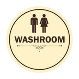 Signs ByLITA Circle Washroom Sign