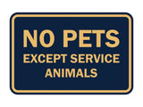 Signs ByLITA Classic Framed No Pets Except Service Animals Sign