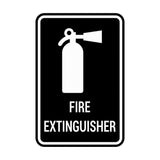 Portrait Round Fire Extinguisher Sign