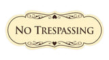 Signs ByLITA Designer No trespassing Sign