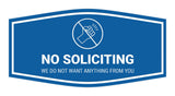 Fancy No Soliciting We Do Not Want Anything From You Wall or Door Sign