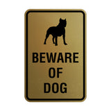 Portrait Round Beware Of Dog Sign