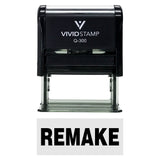 Black REMAKE Self-Inking Office Rubber Stamp