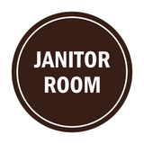 Signs ByLITA Circle Janitor Room Sign