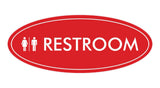 Signs ByLITA Oval Restroom Sign