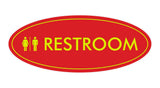 Signs ByLITA Oval Unisex Restroom Sign