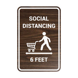 Portrait Round Social Distancing 6 Feet Sign