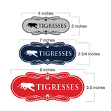 Designer Tigers and Tigresses, Novelty Restroom Signs, Set of 2 (Black) - Small