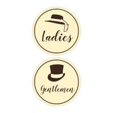 Signs ByLITA Circle Ladies and Gentlemen Sign Set