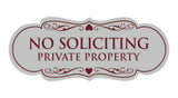 Signs ByLITA Designer No Soliciting Private Property Sign