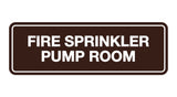 Signs ByLITA Standard Fire Sprinkler Pump Room Sign