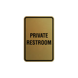 Portrait Round Private Restroom Sign with Adhesive Tape, Mounts On Any Surface, Weather Resistant