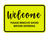 Signs ByLITA Classic Framed Welcome please remove shoes before entering
