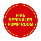 Signs ByLITA Circle Fire Sprinkler Pump Room Sign