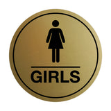 Signs ByLITA Circle Girls (female bathroom icon) Sign
