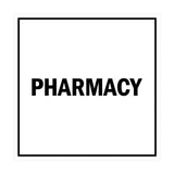 Square Pharmacy Sign with Adhesive Tape, Mounts On Any Surface, Weather Resistant