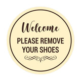 Signs ByLITA Circle Welcome Please Remove Your Shoes Sign