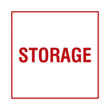 White / Red Signs ByLITA Square Storage Sign