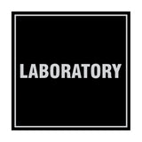 Square Laboratory Sign with Adhesive Tape, Mounts On Any Surface, Weather Resistant