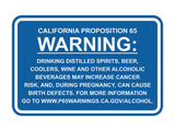 Signs ByLITA Classic Framed California Proposition 65 Sign Alcoholic Beverages