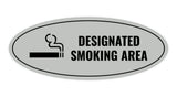 Signs ByLITA Oval Designated Smoking Area Sign