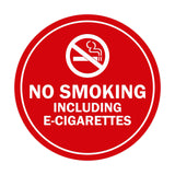 Signs ByLITA Circle No Smoking Including E-Cigarettes Sign