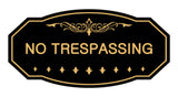 Victorian No Trespassing Sign