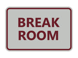 Signs ByLITA Classic Framed Break Room Sign