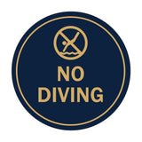 Signs ByLITA Circle No Diving Sign with Adhesive Tape, Mounts On Any Surface, Weather Resistant, Indoor/Outdoor Use