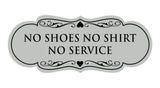 Signs ByLITA Designer No Shoes No Shirt No Service Sign