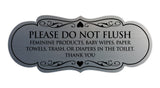 Signs ByLITA Designer Please Do Not Flush Etiqutte Sign
