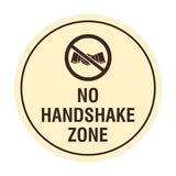 Circle No Handshake Zone Sign