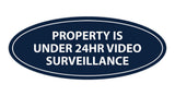 Oval Property Is Under 24hr Video Surveillance Sign