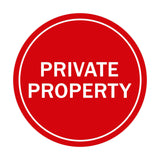 Signs ByLITA Circle Private Property Sign