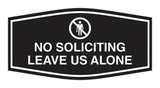 Fancy No Soliciting Leave Us Alone Wall or Door Sign