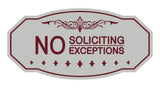 Victorian No Soliciting No Exceptions Sign