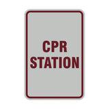 Portrait Round Cpr Station Sign