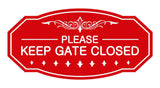 Victorian Please Keep Gate Closed Sign
