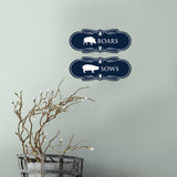 Designer Boars and Sows, Novelty Restroom (Set of 2) Wall or Door Signs