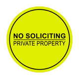 Signs ByLITA Circle No Soliciting Private Property Sign