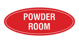 Oval Powder Room Sign