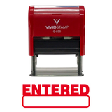 Basic ENTERED Self Inking Rubber Stamp