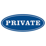 Oval PRIVATE Sign