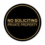 Signs ByLITA Circle No Soliciting Private Property Sign