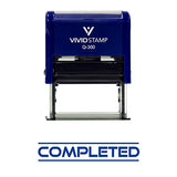 Blue Completed Office Self-Inking Office Rubber Stamp