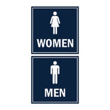 Square men women sign set with Adhesive Tape, Mounts On Any Surface, Weather Resistant