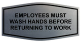 Signs ByLITA Fancy Employees Must Wash Hands Before Returning to Work Sign