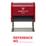 Red REFERENCE NO. Self Inking Rubber Stamp