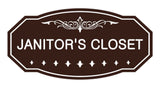 Victorian Janitor'S Closet Sign
